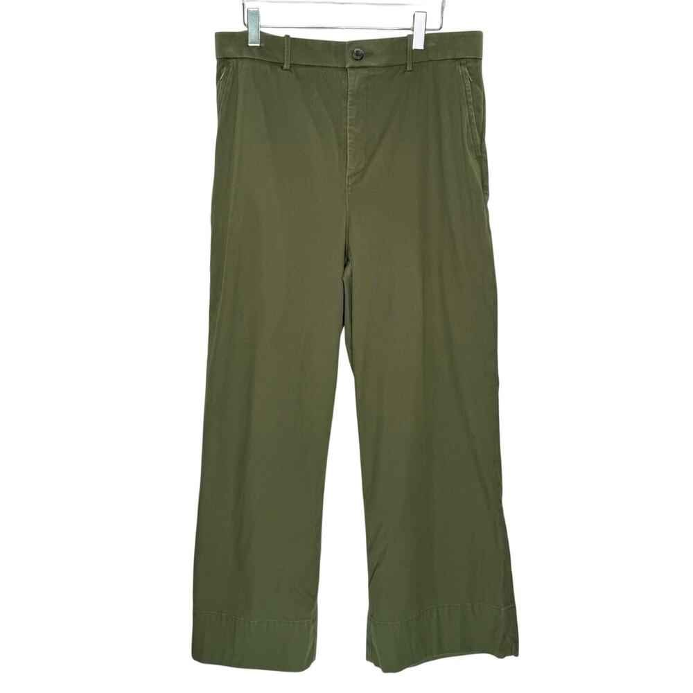 SPANX Supersmooth Stretch Twill Wide Leg Pant 1X Olive Green Slimming Comfort